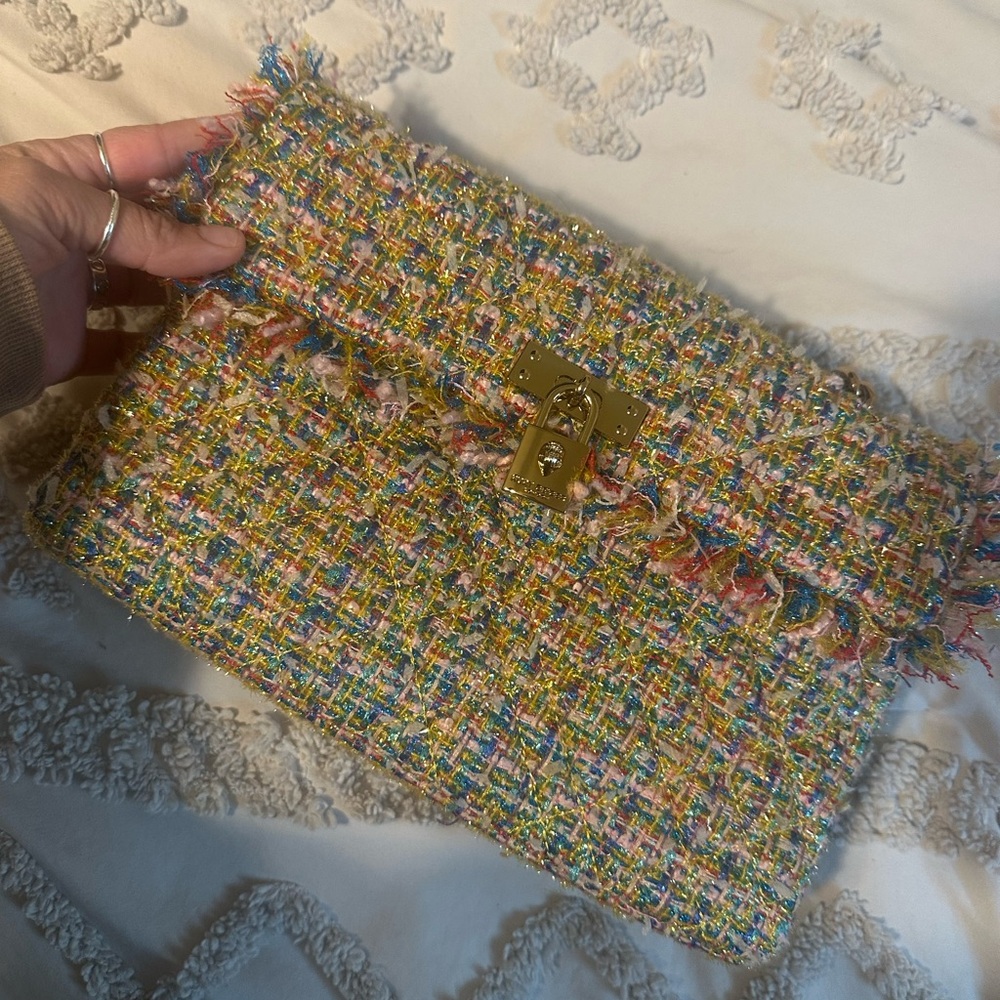 Kurt Geiger The Brixton Multicolor Tweed Bag